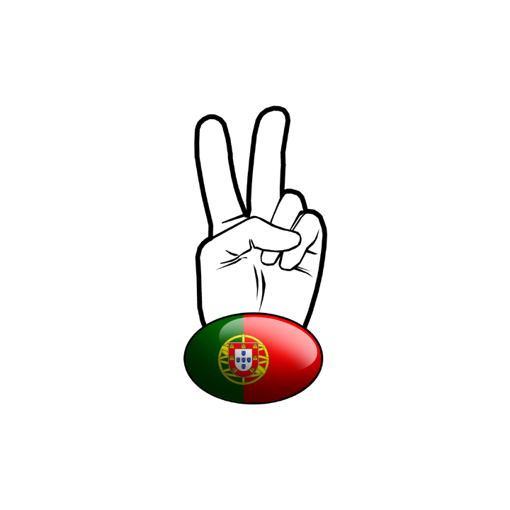 salut de motard portugais (10x4,8cm) - Sticker/autocollant