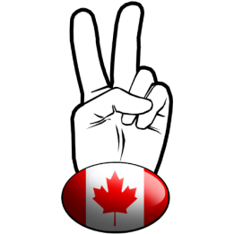salut de motard canadien (10x4,8cm) - Sticker/autocollant