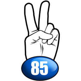 salut de motard département 85 (10x4,8cm) - Sticker/autocollant