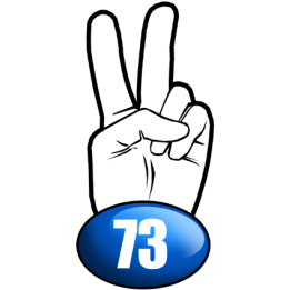 salut de motard département 73 (10x4,8cm) - Sticker/autocollant
