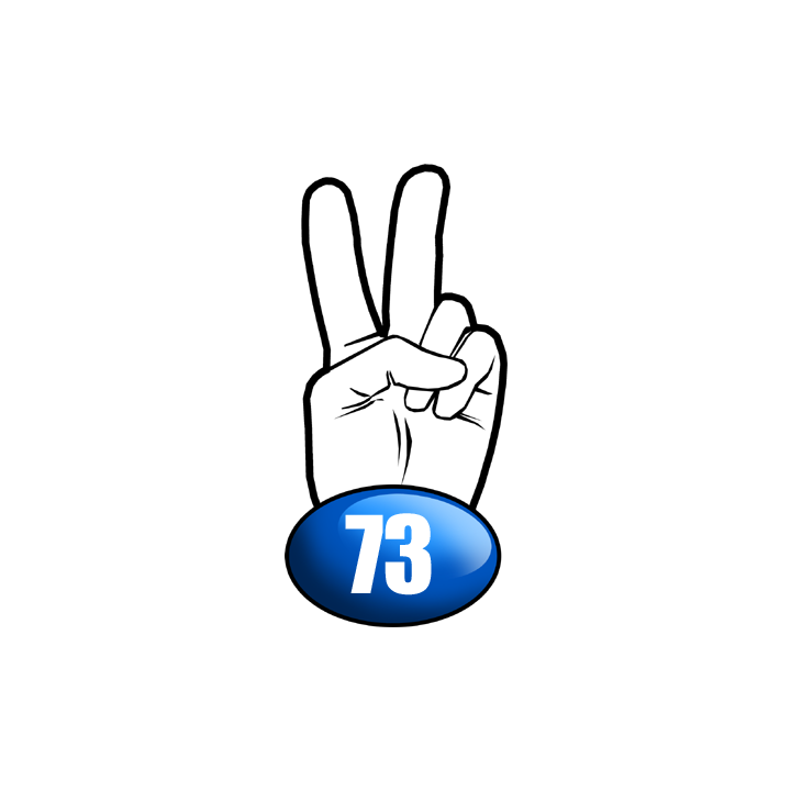 salut de motard département 73 (10x4,8cm) - Sticker/autocollant