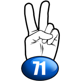 salut de motard département 71 (10x4,8cm) - Sticker/autocollant