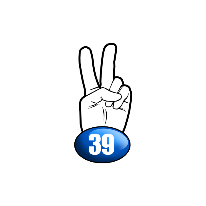 salut de motard département 39 - (10x4,8cm) - Sticker/autocollant