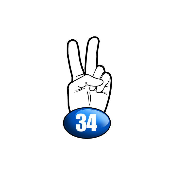 salut de motard département 34 - (10x4,8cm) - Sticker/autocollant