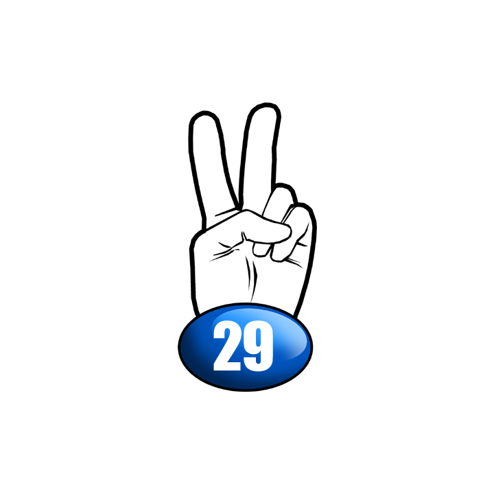 salut de motard département 29 - 10x4,8cm - Sticker/autocollant