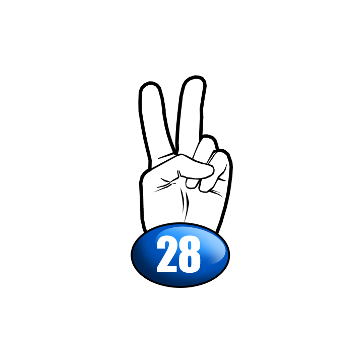 salut de motard département 28 - 10x4,8cm - Sticker/autocollant