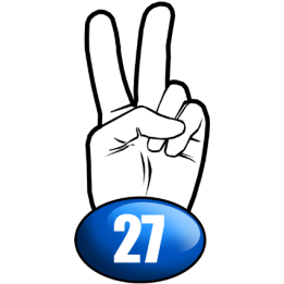 salut de motard département 27 - 10x4,8cm - Sticker/autocollant