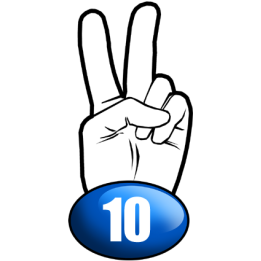 salut de motard département 10 - 10x4,8cm - Sticker/autocollant