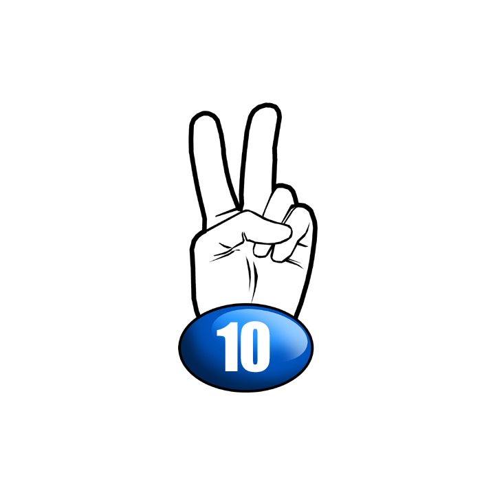 salut de motard département 10 - 10x4,8cm - Sticker/autocollant