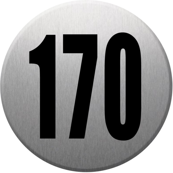 numéroderue170 - gris brossé 10x10cm - Sticker/autocollant