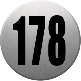 numéroderue178 - gris brossé 10x10cm - Sticker/autocollant