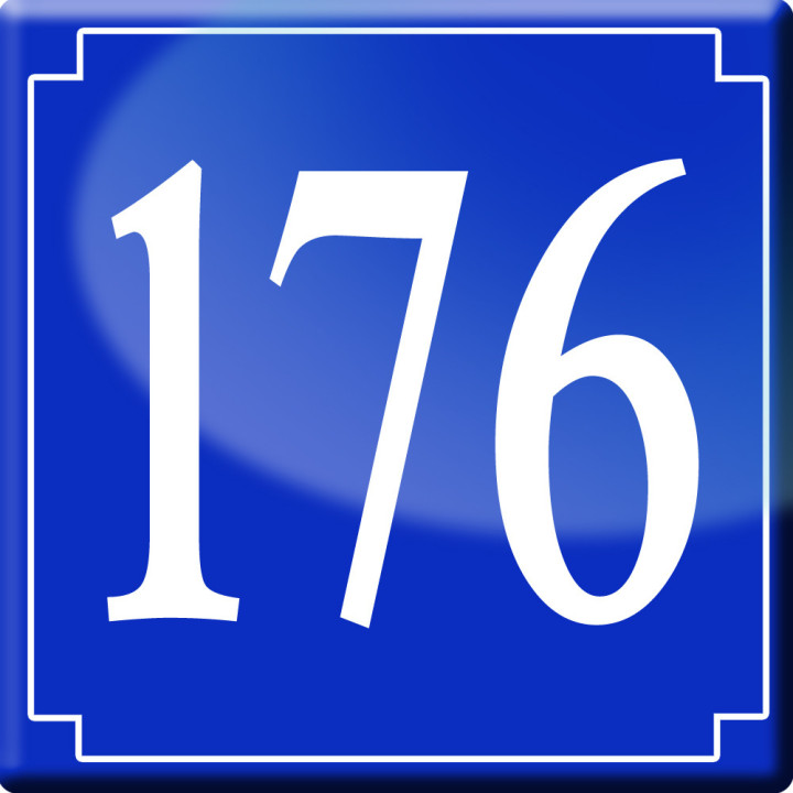 numéroderue176 - classique 10x10cm - Sticker/autocollant