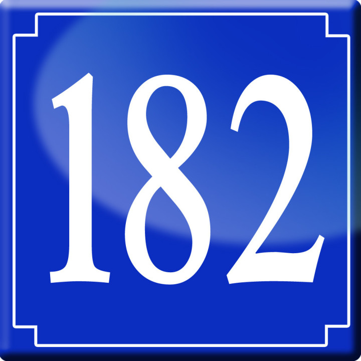 numéroderue182 - classique 10x10cm - Sticker/autocollant