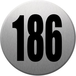 numéroderue186 - gris brossé 10x10cm - Sticker/autocollant