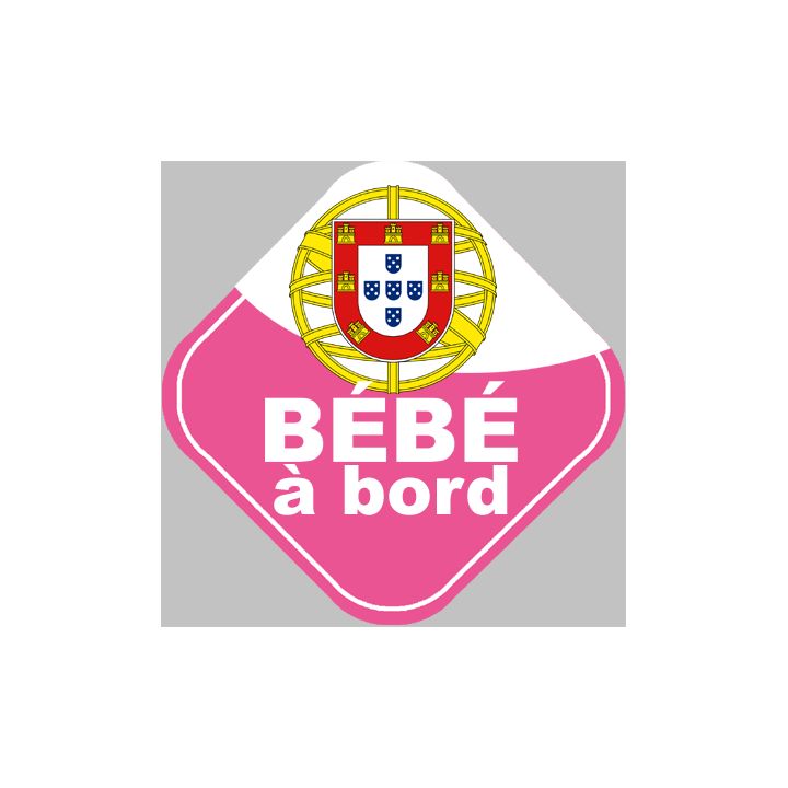 bébé à bord Portugaise - 15cm - Sticker/autocollant