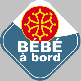 bébé à bord gars Occitan - 15cm - Sticker/autocollant