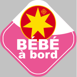 bébé à bord fille Occitane - 15cm - Sticker/autocollant
