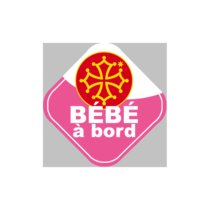 bébé à bord fille Occitane - 15cm - Sticker/autocollant