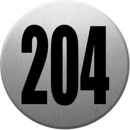 numéroderue204 - gris brossé 10x10cm - Sticker/autocollant
