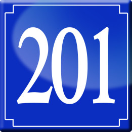 numéroderue201 - classique 10x10cm - Sticker/autocollant