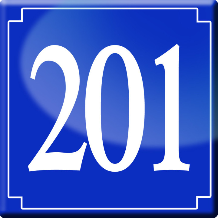 numéroderue201 - classique 10x10cm - Sticker/autocollant
