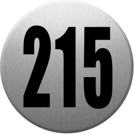 numéroderue215 - gris brossé 10x10cm - Sticker/autocollant