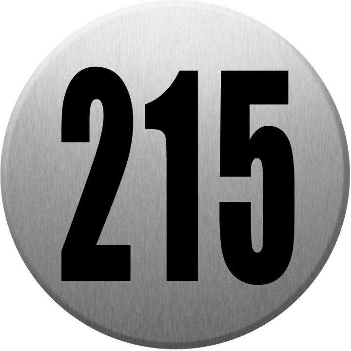 numéroderue215 - gris brossé 10x10cm - Sticker/autocollant