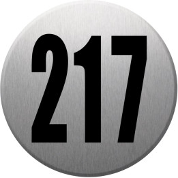 numéroderue217 - gris brossé 10x10cm - Sticker/autocollant
