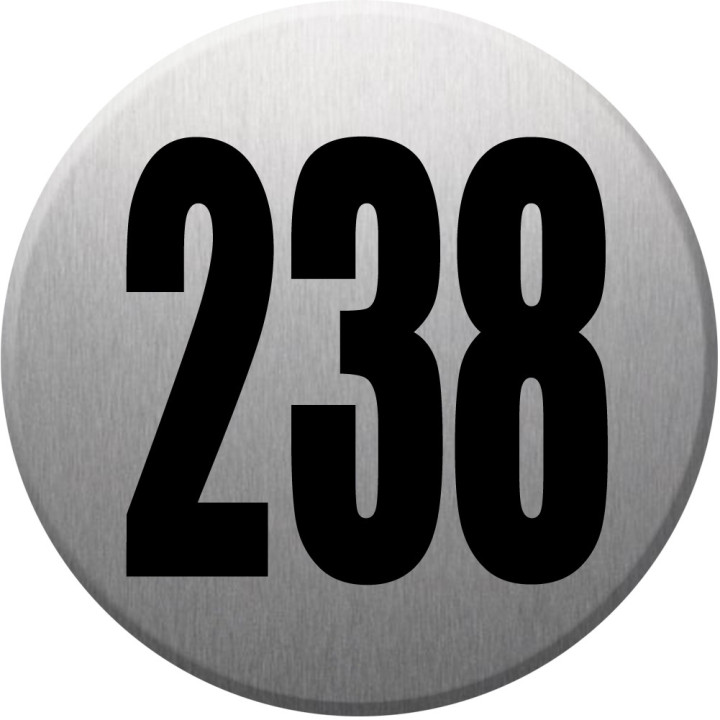 numéroderue238 - gris brossé 10x10cm - Sticker/autocollant