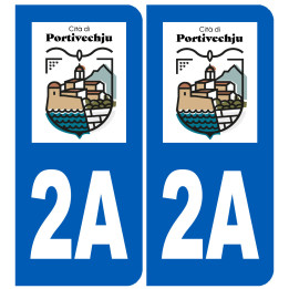 immatriculation 2A Porto-Vecchio - Sticker/autocollant