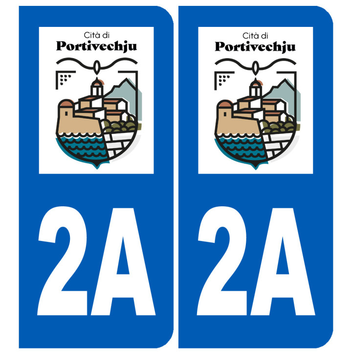 immatriculation 2A Porto-Vecchio - Sticker/autocollant