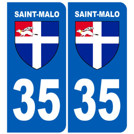 immatriculation 35 Saint-Malo - Sticker/autocollant