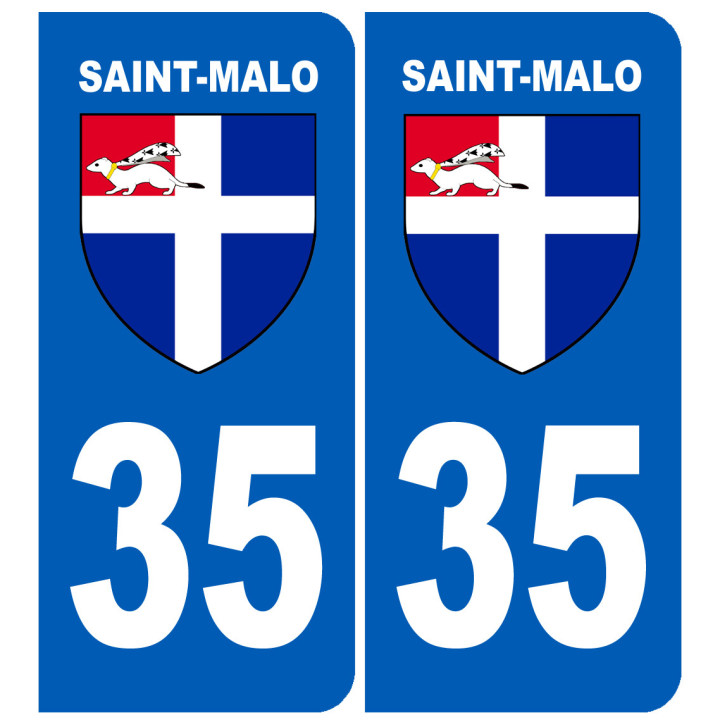 immatriculation 35 Saint-Malo - Sticker/autocollant
