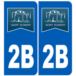 immatriculation 2B Saint-Florent - Sticker/autocollant