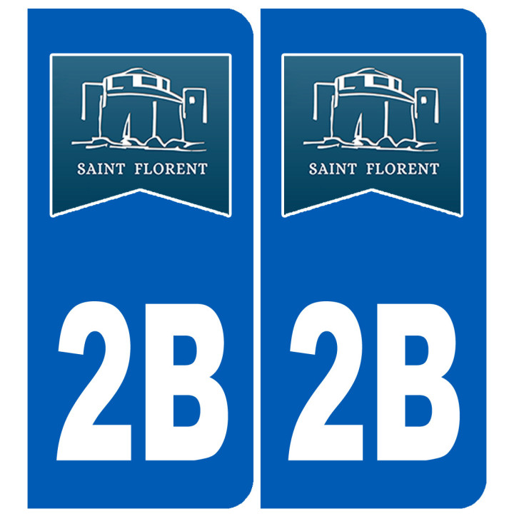immatriculation 2B Saint-Florent - Sticker/autocollant
