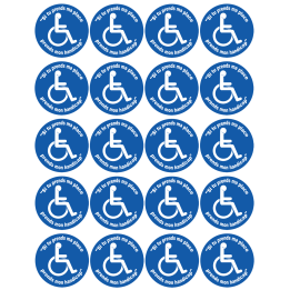 Si tu prends ma place, prends mon handicap - 20 stickers de 5cm - Stic