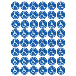 Si tu prends ma place, prends mon handicap - 48fois 2.5x2.5cm - Sticke