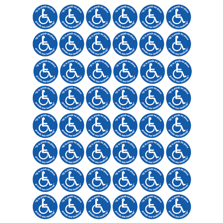 Si tu prends ma place, prends mon handicap - 48fois 2.5x2.5cm - Sticke