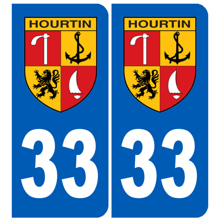 immatriculation 33 Hourtin - Sticker/autocollant