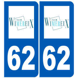 immatriculation 62 Wimereux - Sticker/autocollant