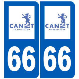 immatriculation 66 Canet-en-Roussillon - Sticker/autocollant