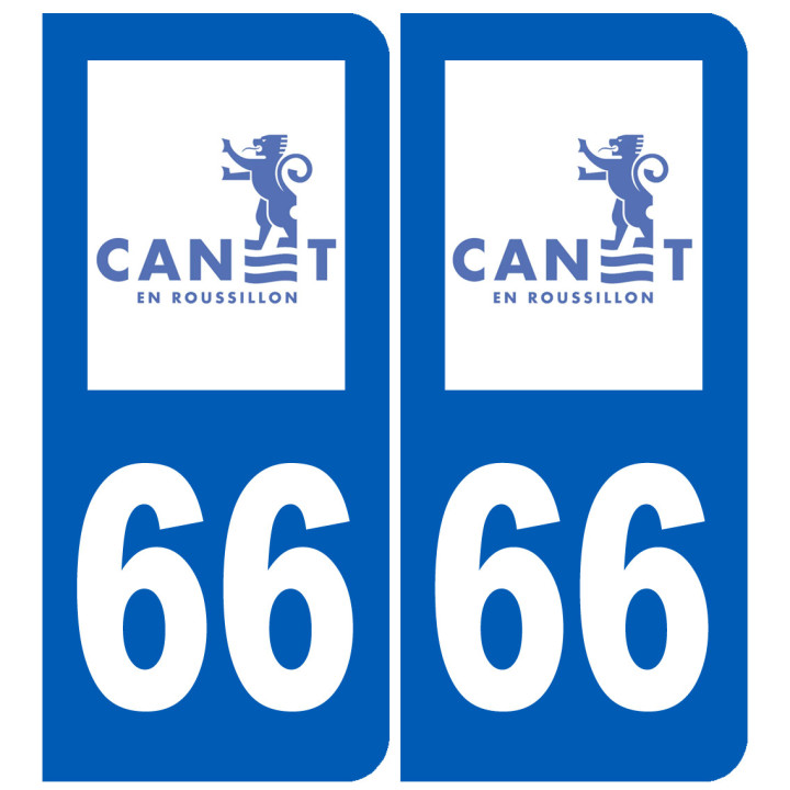 immatriculation 66 Canet-en-Roussillon - Sticker/autocollant