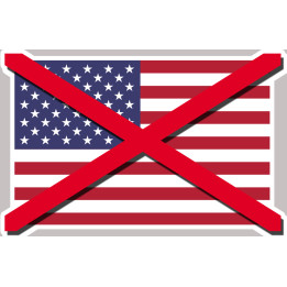 anti USA (19.5x13cm) - Sticker/autocollant