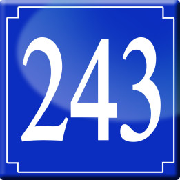 numéroderue243 - classique 10x10cm - Sticker/autocollant