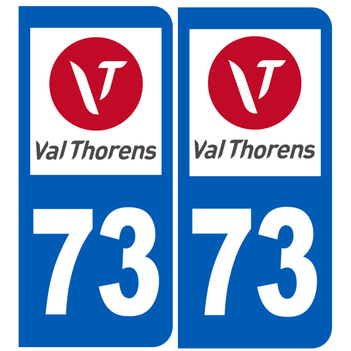 immatriculation 73 Val Thorens - Sticker/autocollant