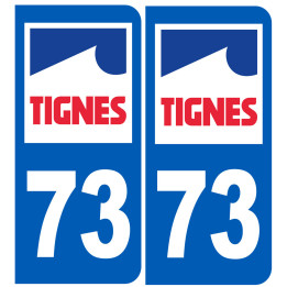 immatriculation 73 Tignes - Sticker/autocollant