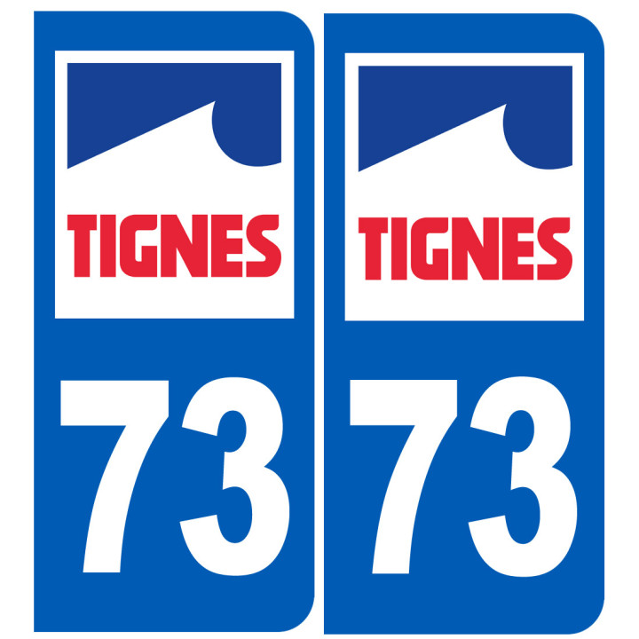 immatriculation 73 Tignes - Sticker/autocollant