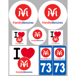 Les Menuires 73 (8 autocollants variés) - Sticker/autocollant