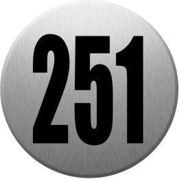 numéroderue251 - gris brossé 10x10cm - Sticker/autocollant