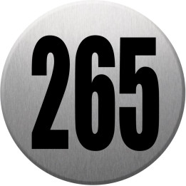 numéroderue265 - gris brossé 10x10cm - Sticker/autocollant